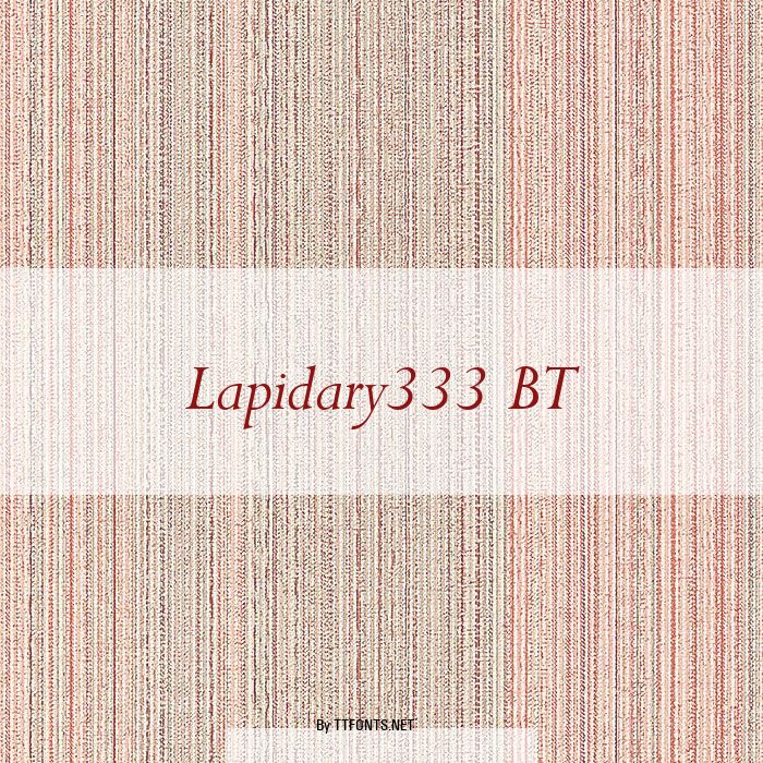 Lapidary333 BT example